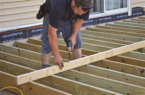 Laying a wooden deck on slab and joists